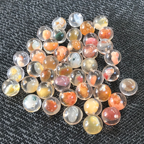 ゴビ石−462 ゴビ瑪瑙 樹脂製品 43 個 片穴ビーズ 樹脂・レジン KIKI 