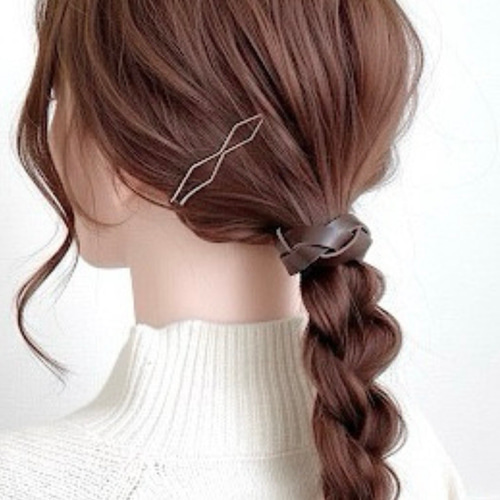 ❤700 本革 編み込み ヘアゴム レザー ヘアアクセサリー レザー