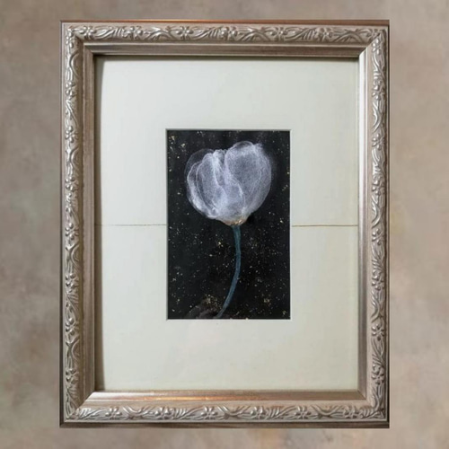 一輪の花』 アルコールインクアート インテリア フラワー アート