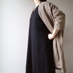 <全14色ふわふわ軽くて柔らかい肌触り❤️ >Double gauze   long cardigan  利休色 5枚目の画像