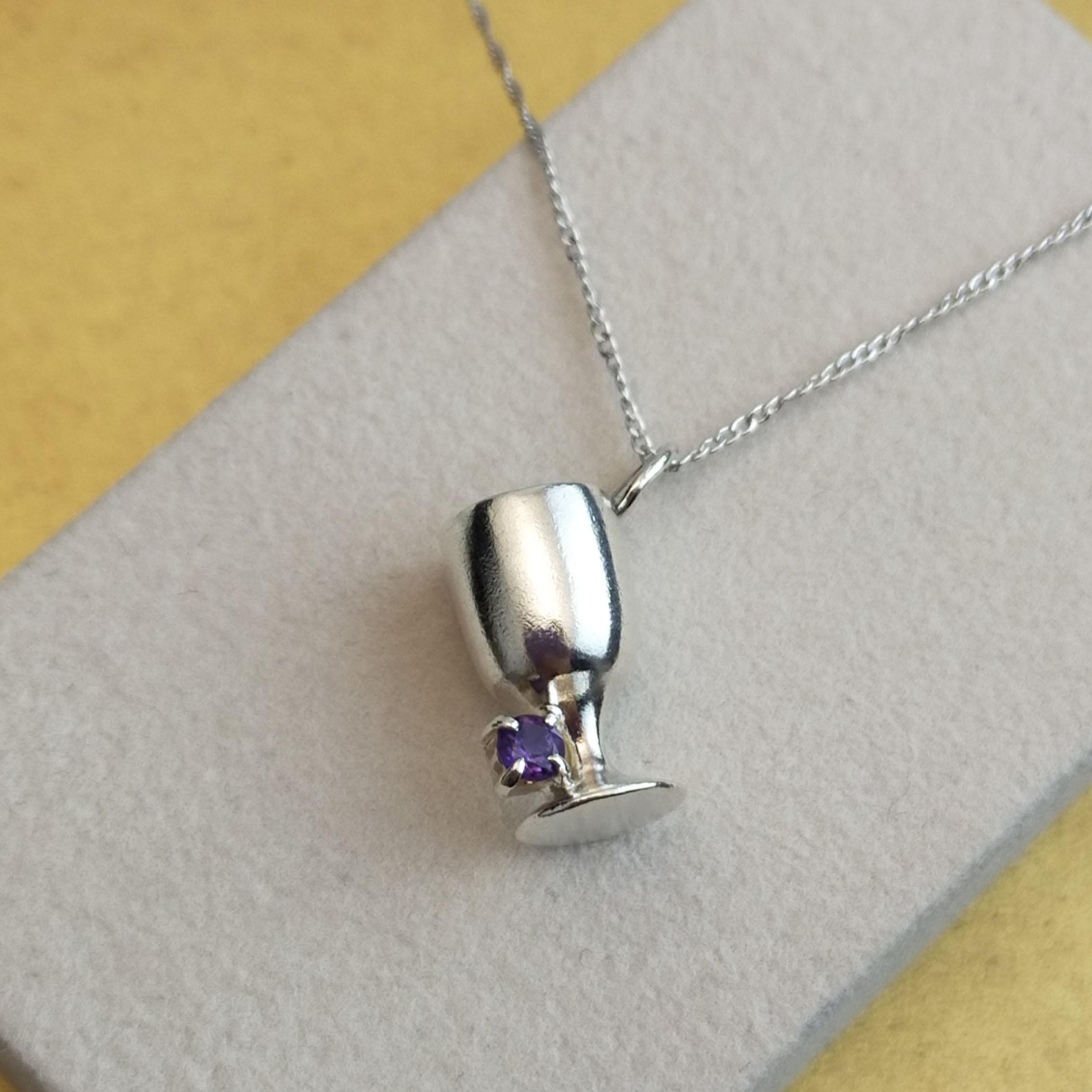 ワイングラス【アメジスト】ペンダント