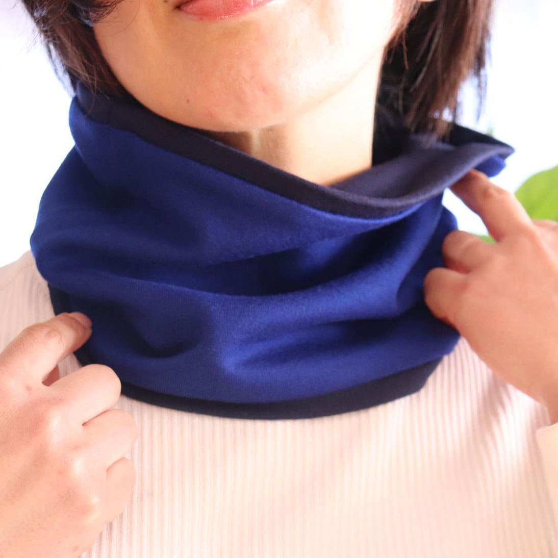 ネックウォーマー　選べる６カラー　上質ウール100％素材で優しく首元を暖める