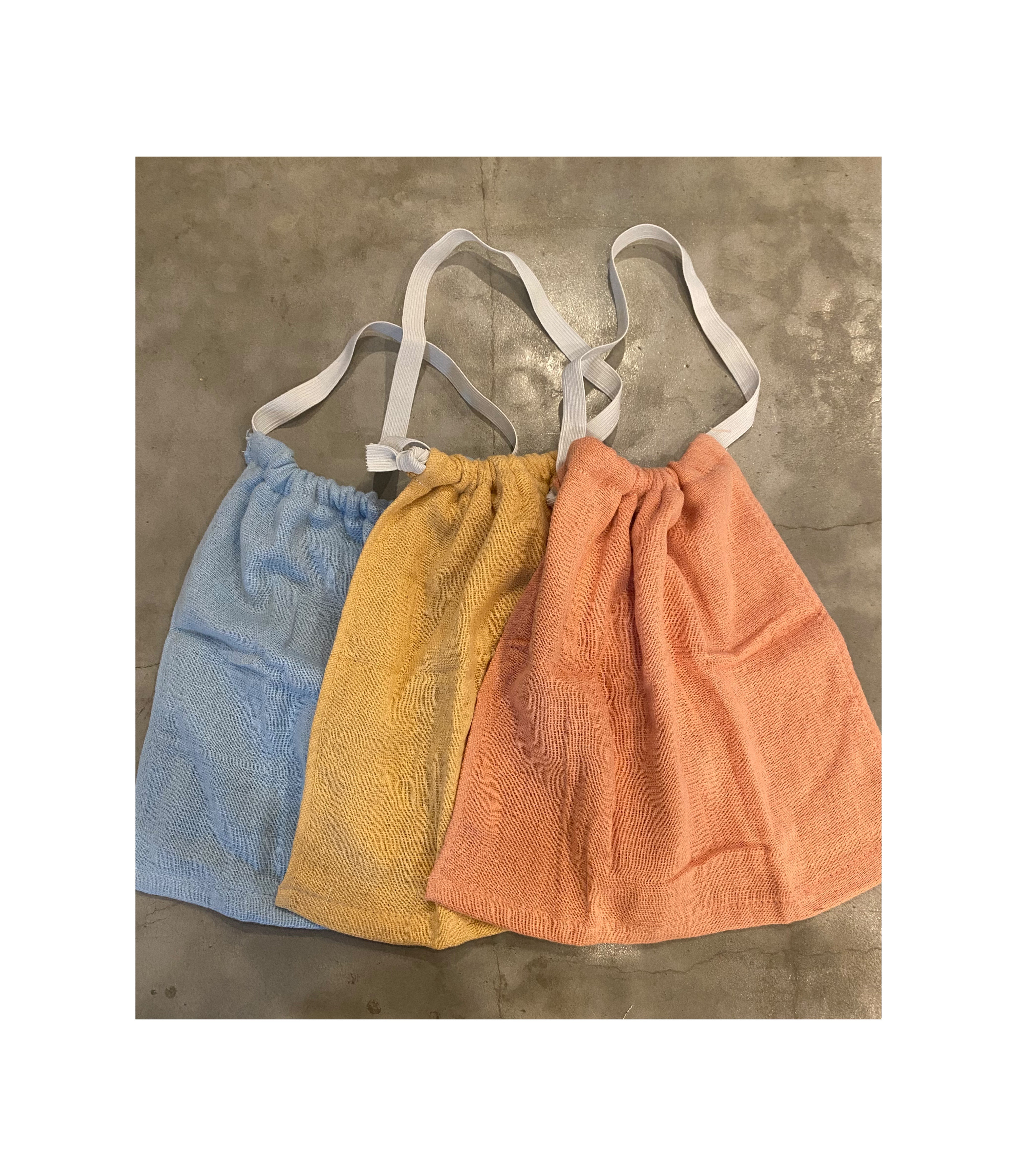 おりこうエプロン ボーダー ふわふわ わかり易 男の子 エプロン スタイ  