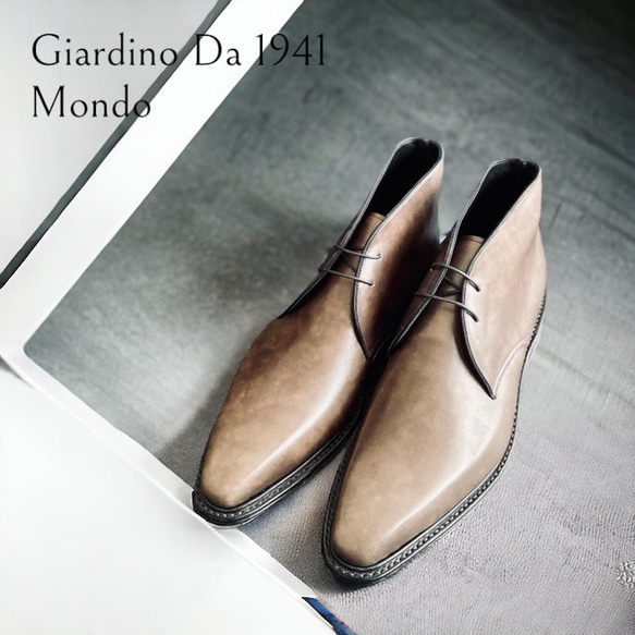 GIA No.15 "Mondo"クラシコ調2アイレットチャッカブーツ／受注生産品（納期60日）／グッドイヤーウェルト 2枚目の画像