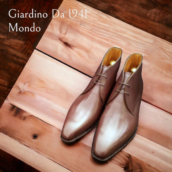 GIA No.15 "Mondo"クラシコ調2アイレットチャッカブーツ／受注生産品（納期60日）／グッドイヤーウェルト 3枚目の画像