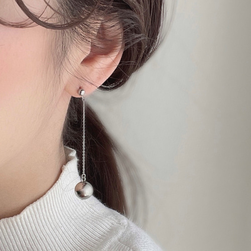 復刻！】サージカルステンレス | ボールロングピアスイヤリング