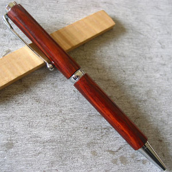 【紅木】木軸ボールペン　希少な銘木は素敵です【即日発送】　　　　　　　　　　　　　　　　　　　　　　　　　シャープペン変 1枚目の画像