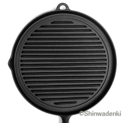 岩鑄 南部鐵器 烤盤 24.5cm 附木柄 IH對應 日本製 第3張的照片