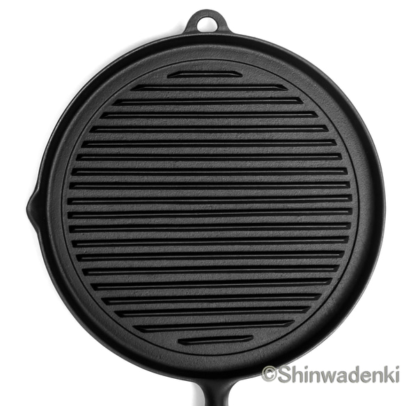 岩鑄 南部鐵器 烤盤 24.5cm 附木柄 IH對應 日本製 第3張的照片