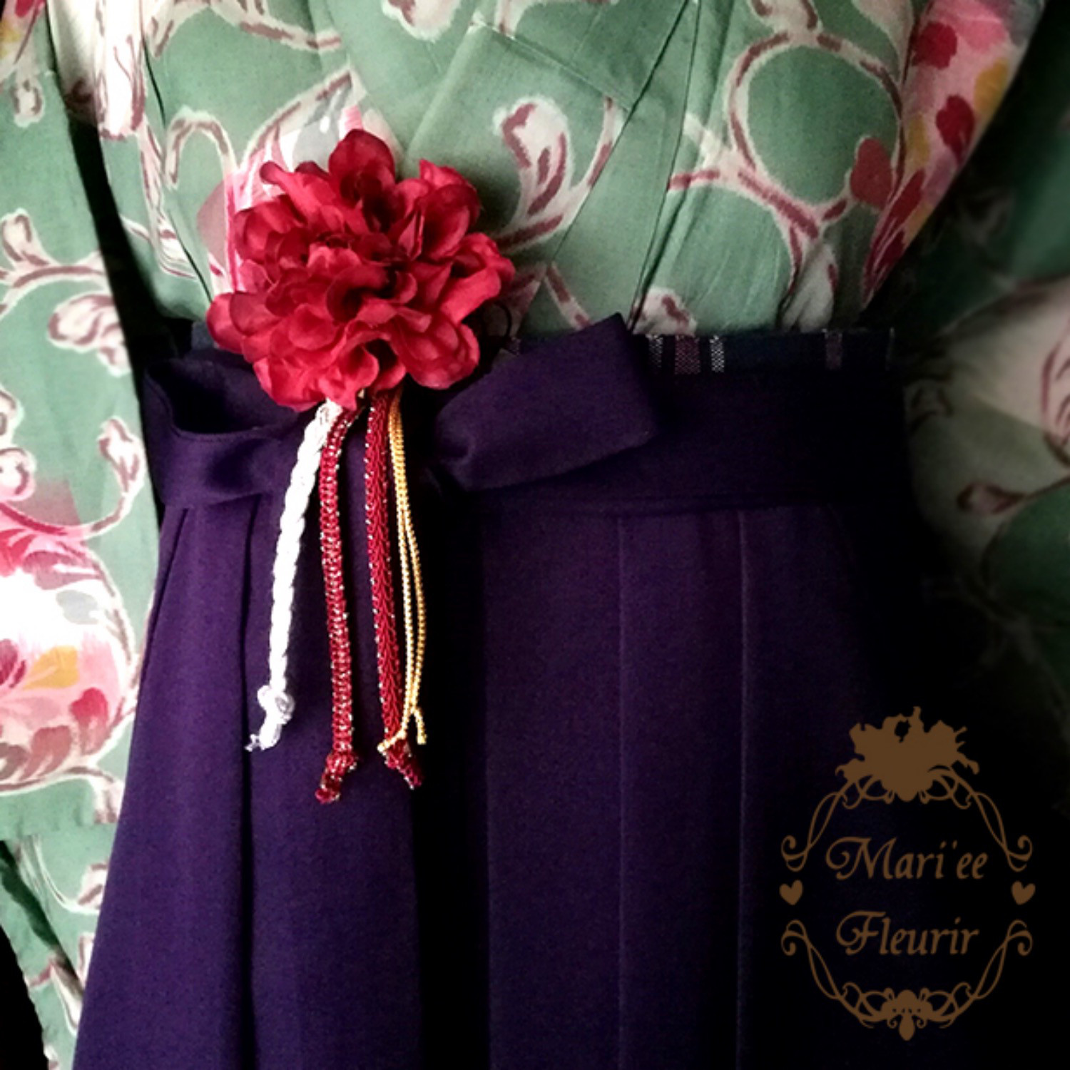 【送料無料】卒業式　袴　髪飾り　帯飾り　袴飾り　かんざし　花　2WAYハイカラさんのゆらゆらお花飾り(全8種)