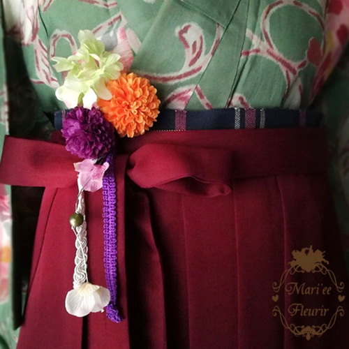 卒業式 袴 髪飾り 帯飾り 袴飾り かんざし 花 2WAYハイカラさんの  