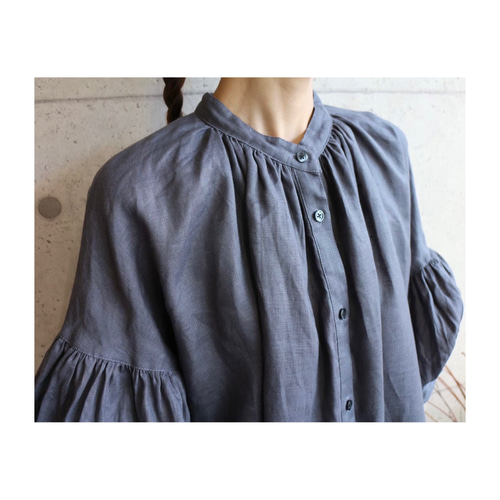 *Zimmermann*リネン フラワーシャツワンピース ボリューム袖 リネンシャツワンピース／全9色／カラーリネンボリューム
