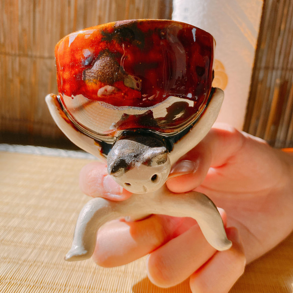 [聖誕禮物] Nekomata的酒杯，妖怪陶器，拿著堅硬的樹皮 第2張的照片