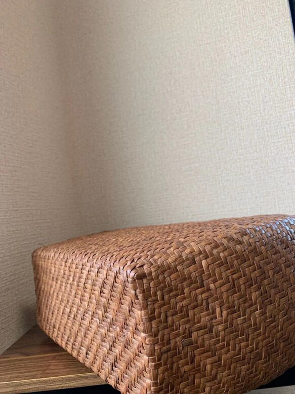 山葡萄　山葡萄かごバッグ　手作り　山葡萄籠バッグ　網代編み　細いひご　内布あり 