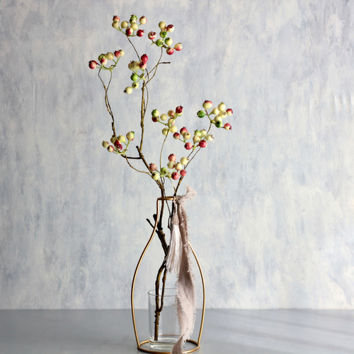 ホワイトベリーの木】｜アーティフィシャルフラワー 花瓶アレンジ| 秋