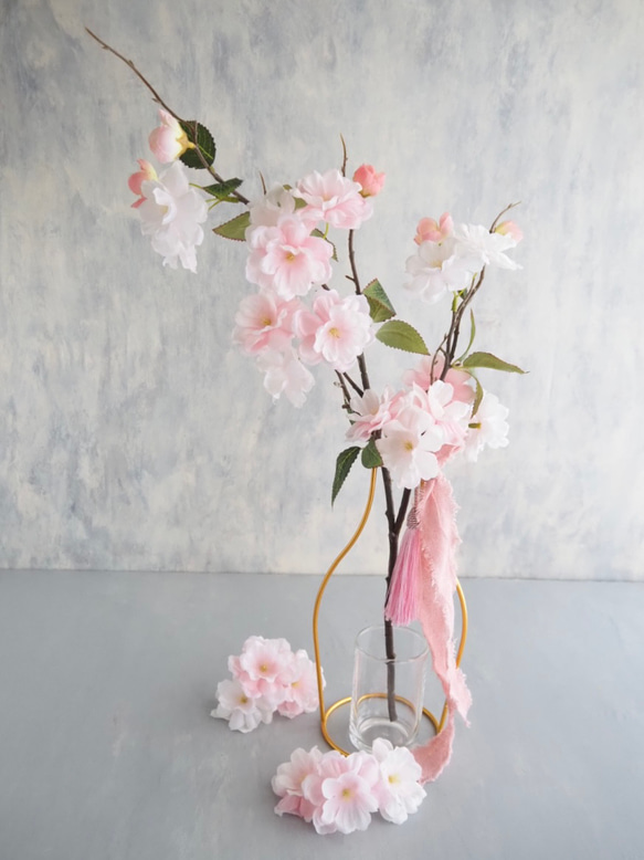 リニューアル✨【ふんわりサクラ】｜アーティフィシャルフラワー 花瓶アレンジ| 春｜ギフト・インテリア雑貨 6枚目の画像