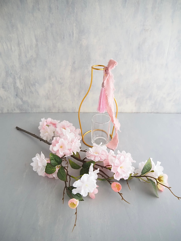 リニューアル✨【ふんわりサクラ】｜アーティフィシャルフラワー 花瓶アレンジ| 春｜ギフト・インテリア雑貨 4枚目の画像