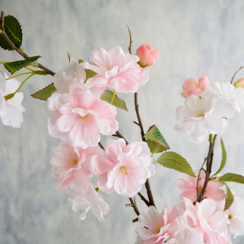 ふんわりサクラ】｜アーティフィシャルフラワー 花瓶アレンジ| 春