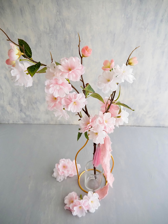 リニューアル✨【ふんわりサクラ】｜アーティフィシャルフラワー 花瓶アレンジ| 春｜ギフト・インテリア雑貨 7枚目の画像