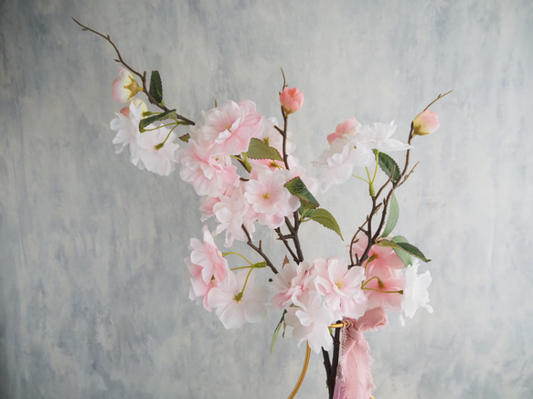 リニューアル✨【ふんわりサクラ】｜アーティフィシャルフラワー 花瓶アレンジ| 春｜ギフト・インテリア雑貨 11枚目の画像