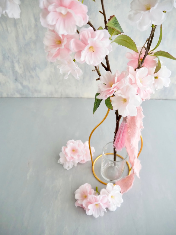 リニューアル✨【ふんわりサクラ】｜アーティフィシャルフラワー 花瓶アレンジ| 春｜ギフト・インテリア雑貨 5枚目の画像