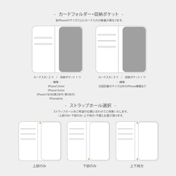 【両面デザイン】 iPhoneケース 手帳型レザーカバー（花柄）モダンフラワー ボタニカル ウサギとリス15/14/13 8枚目の画像