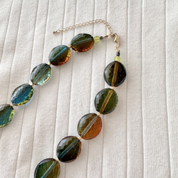 再販2025【Necklace Green forest】森林色のネックレス 夏　特集掲載 7枚目の画像