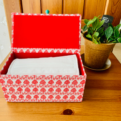 [Small pretty bird Mask Box : Red 紅 ]  Cartonnage  Box 第6張的照片