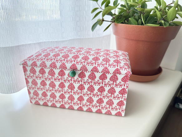 [Small pretty bird Mask Box : Red 紅 ]  Cartonnage  Box 第4張的照片