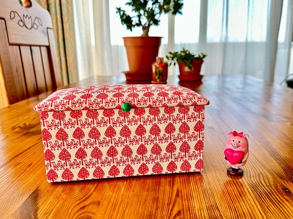 [Small pretty bird Mask Box : Red 紅 ]  Cartonnage  Box 第1張的照片