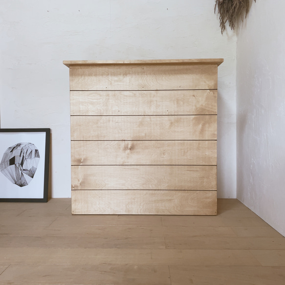 252.カウンター　板張り風　おしゃれ　木製　ナチュラル ５　奥行き３３ ワトコオイル お気軽にご相談ください