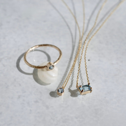 Aquamarine birthstone ring [R050K18/K10AQ] 4枚目の画像