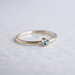 Aquamarine birthstone ring [R050K18/K10AQ] 1枚目の画像