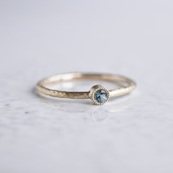 Aquamarine birthstone ring [R050K18/K10AQ] 2枚目の画像