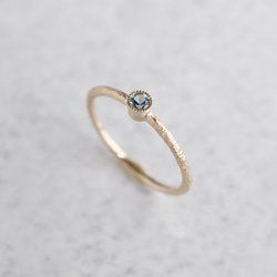 Aquamarine birthstone ring [R050K18/K10AQ] 3枚目の画像
