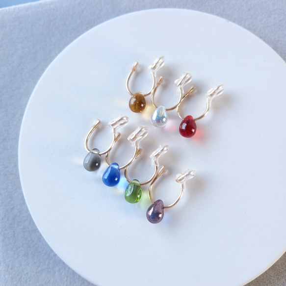 秋の福袋☆痛くないイヤリング☆選べる２セットのティアドロップイヤリング/c008/creema限定 9枚目の画像