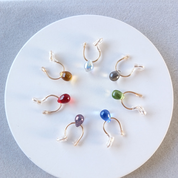 秋の福袋☆痛くないイヤリング☆選べる２セットのティアドロップイヤリング/c008/creema限定 1枚目の画像