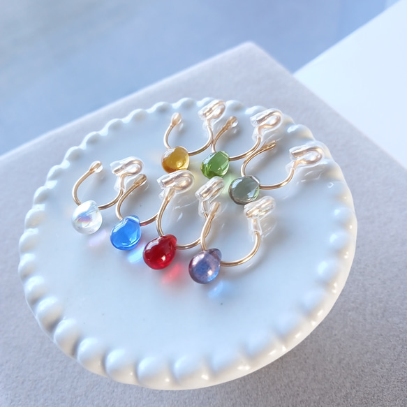 秋の福袋☆痛くないイヤリング☆選べる２セットのティアドロップイヤリング/c008/creema限定 11枚目の画像