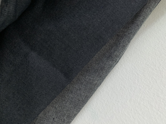 デニムの堅さを和らげたラインデニムコットン。着回し力×都会的リラックスワイドパンツ。　濃紺色 11枚目の画像