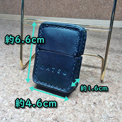 ジッポケース ジッポ革巻き ライターケース メンズ レディース バイカー 本革 ヌメ革 サドルレザー PWZC1 4枚目の画像