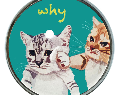 「ハッチ2」猫イラスト（原画） 猫 ネコ【原画 ポストカードサイズ 色鉛筆画】 絵画 ちさと 通販