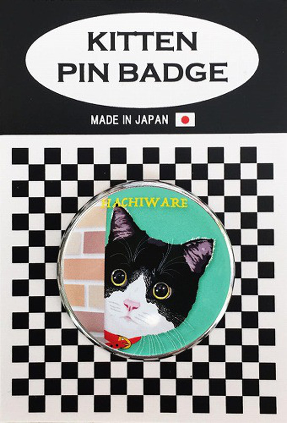 猫 ピンバッジ 猫ピンバッチ ねこピンズ はちわれ猫 猫イラスト Cat Pins 2枚目の画像