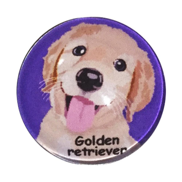 ピンバッジ ゴールデンレトリバー ピンバッチ ピンズ犬 ケース付き 1枚目の画像