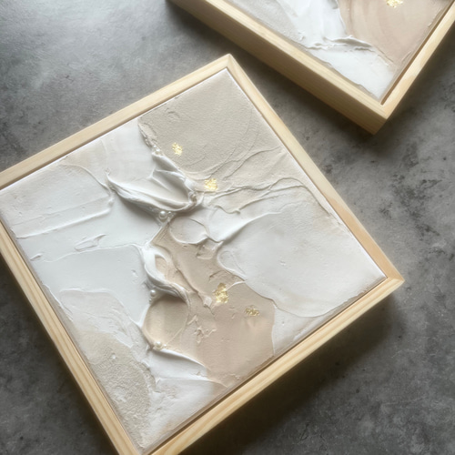 抽象画　現代　モダン　バリアート　検/アクタス 現代アート 19×19㎝ フレーム付き モダン アートパネル