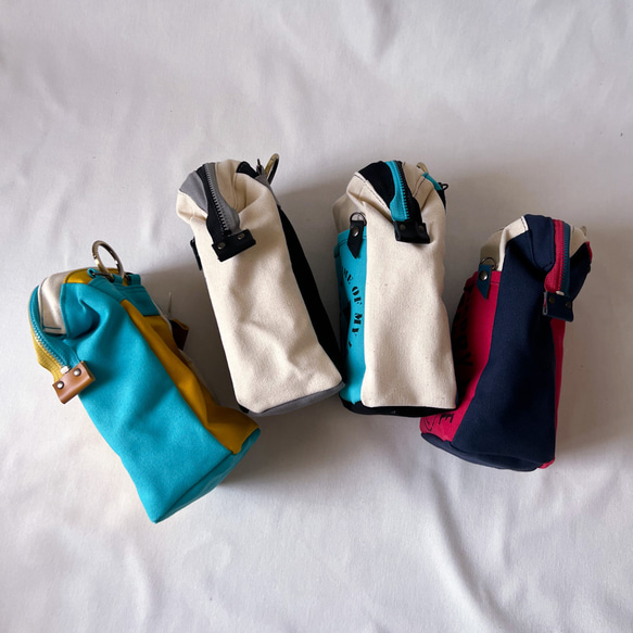 国産帆布のタウンユースなチョークバッグ①　ベルトポーチ　スマホショルダー 2枚目の画像