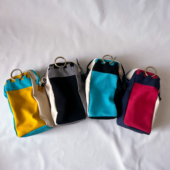 国産帆布のタウンユースなチョークバッグ①　ベルトポーチ　スマホショルダー 3枚目の画像