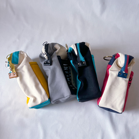 国産帆布のタウンユースなチョークバッグ①　ベルトポーチ　スマホショルダー 4枚目の画像