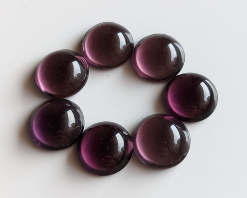 ラストジャパンヴィンテージガラスカボション リング ブルー つや消し