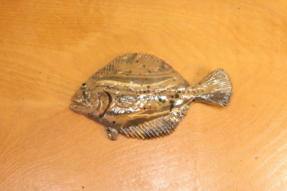 ヒラメ・陶芸作品 箸置き（標準型-大）（陶 さかな） 箸・箸置き 
