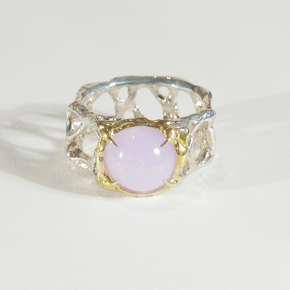 シルバー925 シルバーリング　ラベンダー翡翠 シルバー925 シルバーリング ラベンダーヒスイ